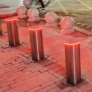 UPARK Best Quality Anti-theft Hostile Vehicle Mitigate Automatic Retractable Bollards Price PAS68 Electric Bollard thumbnail-1