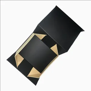 Wholesale Ribbon High-grade Christmas Gift Box Factory Can be Customized Size Carton Black thumbnail-2