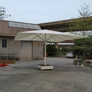 6m Diameter Extra Large Parasol Outdoor Leisure Large Center Column Garden Umbrella With LED Light Large Sun Umbrella thumbnail-2