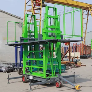 Hydraulic Mast Lifter Mobile Electric Mobile Masonry Platform Elevators Ladder Lift thumbnail-4
