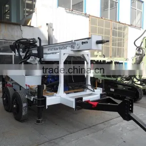 Welcomed in South America ! High Efficiency HF120W Trailer Hydraulic Water Well Drill Equipment Most Popular thumbnail-5