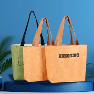 Custom Thick Waterproof Tyvek Tote Bag, Eco Promotional Gift Bag thumbnail-2