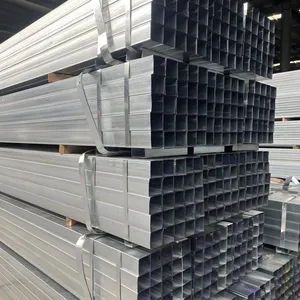 80 Micron Hot Dip Galvanized Steel Pipe Project Specified Zinc Coating Gi Square Tubing for Utility Scale Solar Mounting thumbnail-1