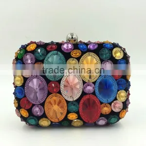Hot Sale Colorfull Rhinestone Clutch Bag Have Stock thumbnail-1