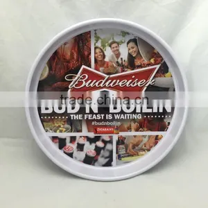 CCKT-T331 2016 Popular Design Barware Circle Tin Food Serving Tray, Bar Tray thumbnail-1