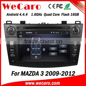 Wecaro in Dash Touch Screen Android 4.4.4 Car Dvd Player With Gps Navigation System Car Audio for Mazda 3 2009 2010 2011 2012 thumbnail-2