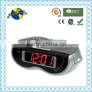 Cheap Big Size Stream Lined Table Desktop Alarm Clock Radio thumbnail-1