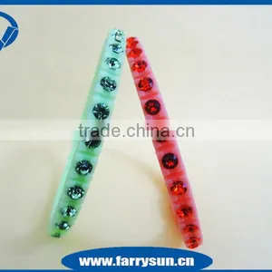 Silicone Diamond Bracelet Rubber Wristband Customized Jewelry Band thumbnail-1