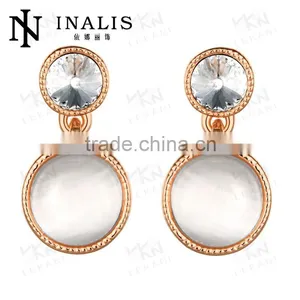 Lekani Cateye With Diamond 18K Gold Fashoin Elegant Earring thumbnail-3