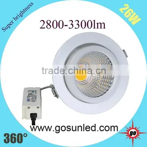 2016 Hot Sales 360 Degree Roatatable 26W Gimbal Led Downlight for Shop thumbnail-4