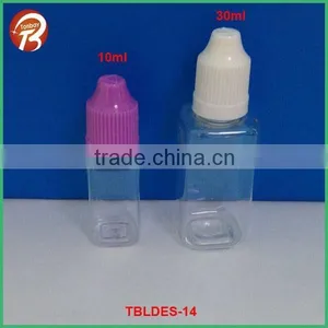 10ml 30ml PET Plastic Square E-liquid Bottle With Thin Dropper&childproof Cap thumbnail-1