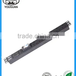 19 Inch 6 Ways Power Strip Socket With 1P Circuit Breaker thumbnail-1
