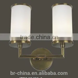 Brass Wall Lamp With Double Glass Shades WL552-2 thumbnail-1