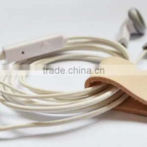 Handmade Brown Leather Cable Cord Winder Holder Tie for Earphone Cell Phone thumbnail-5