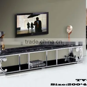 Waterproof High Black Gloss Natural Marble Top TV- Stand TV-821# thumbnail-1