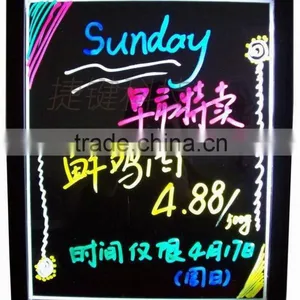 Edgelight AF32A Customized Wholesale Best Quality RGB Flashing Colored Neon Dry Erase Boards Advertising Light Chalk Boards thumbnail-3