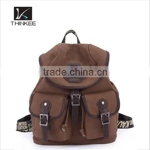 China Wholesale Backpack Canvas School Bag thumbnail-4
