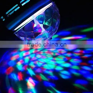 2016 Mini Plastic Led Light Bulb RGB Color Changing USB Rotating Light Disco Light thumbnail-5