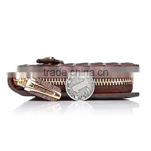 Wholesale Leather Zipper Wallet Custom Made Purses thumbnail-4