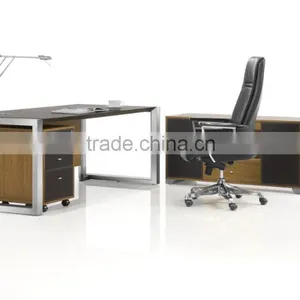 DT-11 Modern New Design Office Desk Frame Office Table Executive Desk Stainless Steel Frame Executive Desk thumbnail-3