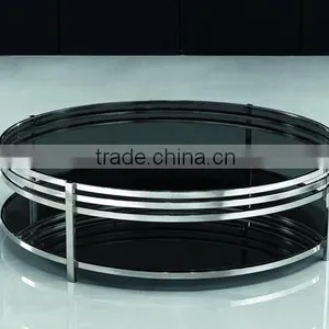 Glass Square Table in Stainless Steel Frame CT-075 thumbnail-2