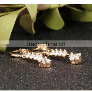 Cubic Zircon Ladies Jewelry Chain Design Earring thumbnail-5