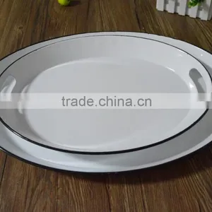 Oval Travel Tray, Metal Tray thumbnail-4