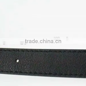 Women's Plain Black PU Leather Belt With Rhinestone Ring in YiWu thumbnail-6