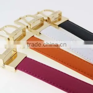 2015 Colorful Lady Reversible Leather Belt With Shiny Gold Remove Buckles in YiWu thumbnail-6