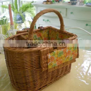 Large Size Vegetable Basket With Handle Looks Old Picinc Storage Bins thumbnail-1