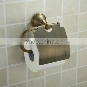 Toilet Tissue Paper Holder Made of Antique Brass thumbnail-1