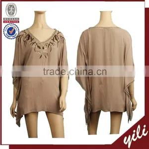 2016 S/S New Style Bat Pattern Bat Short Sleeve Loose Embroidery Blouse thumbnail-1