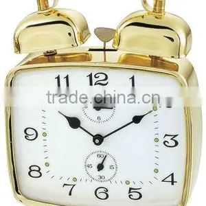 Squzre Shape Metal Case Alarm Clock Mechanism, Desktop Clock thumbnail-4