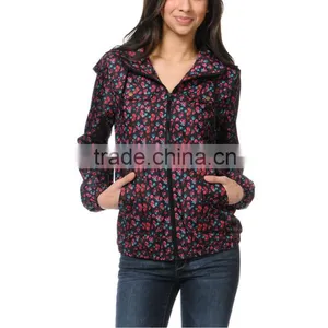 Hot Sale New Style Women Printed Windbreaker Jacket thumbnail-1