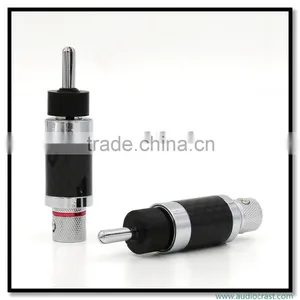 OEM/ODM Rhodium Carbon Fiber Banana Plug Speaker Cable Copper Connector HiFi thumbnail-1