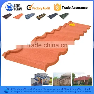 Anti UV Building Material Stone Coated Steel Roofing Tile thumbnail-1