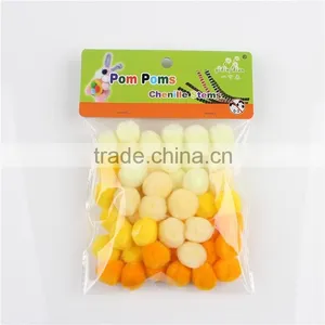 Factory Supply DIY Crafts Yellow Series Pompoms Toys for Kids or Wedding Party Decoration thumbnail-1