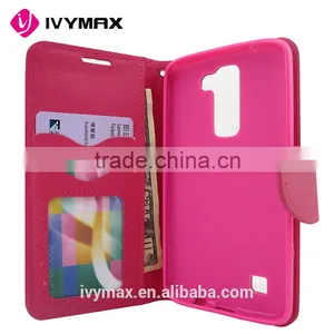 IVYMAX Fashion Premium 2 Tone PU Leather Folding Wallet Case for LG K7 Trubite5 thumbnail-4