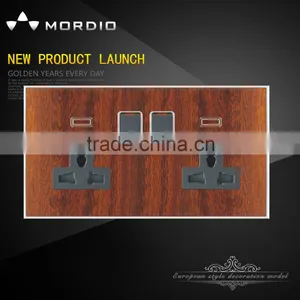 MORDIO 2016 2 Gang Switched Double 3 Pin MF Socket W/N thumbnail-1