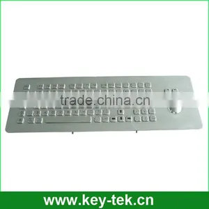Vandal-proof Metal Kiosk Protected Keyboard With Optical Trackball thumbnail-1