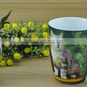 11OZ Black Little Cat Design Full Decal Print Coffee Cups, Shiny Surface Porcelain Mug, KL5007-10731 thumbnail-5