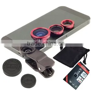 3 in 1 Fisheye Macro Wide Angle Mobile Phone Camera Lens External Lens for Mobile Camera thumbnail-6