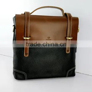 China Supplier Low Price Fashion Men Black Genuine Leather Briefcase thumbnail-2