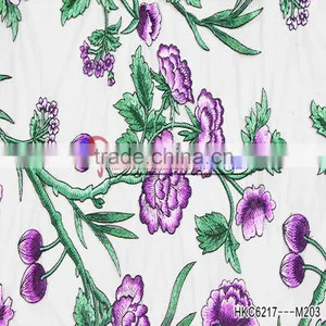 Fashion News Purple Flower Mesh Fabric Embroidered Tulle Fabric Apperal Textile Accessories And Fabric For Textile/Garment thumbnail-4