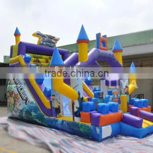 Inflatable Mine Craft Bouncer Slide thumbnail-1