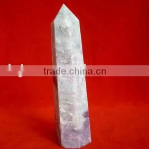 Natural Plum Tourmaline Crystal Quartz Point thumbnail-1