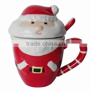 Christmas Ceramic Mug With Special Design and Spoon thumbnail-1