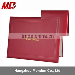 Red Paper Certificate Holders With Four Die Cut Slits -Tent Style thumbnail-1