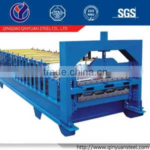 High Efficient Hydraulic Cutting Metal Roof Panel Roll Forming Machine thumbnail-1