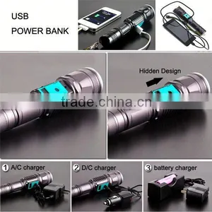 POPPAS 6611 Newest USB Led Flashlight Hunting Waterproof Usb Led Light thumbnail-2